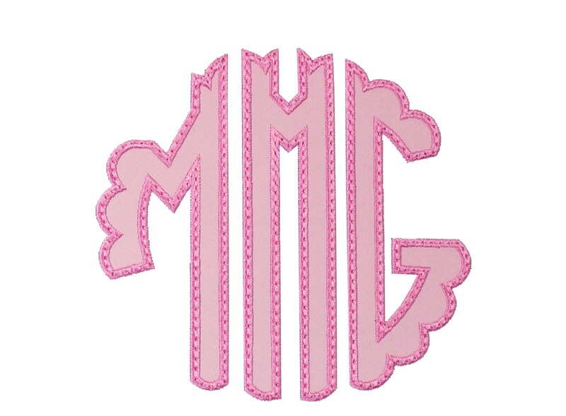 Pink Monogram Patch - Custom Patch - Letters Patch - Iron on patch